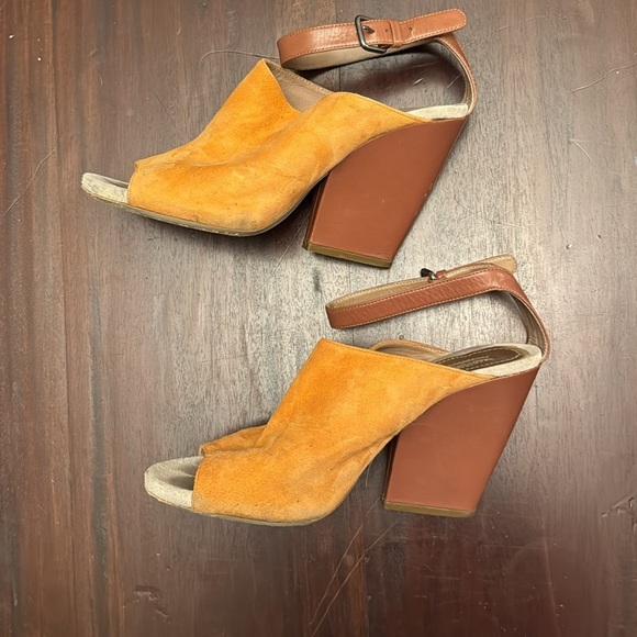 Dries Van Noten suede orange and brown wedges size 38 - Picture 6 of 8